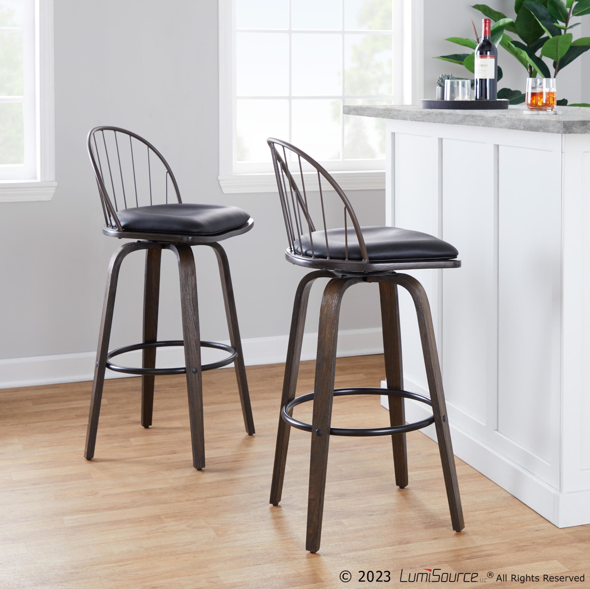 Riley 30" Fixed-height Barstool - Set Of 2